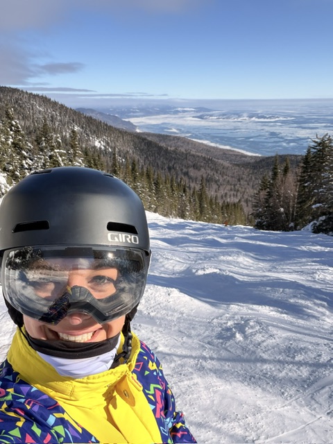 Dr. Christine Mason skiing